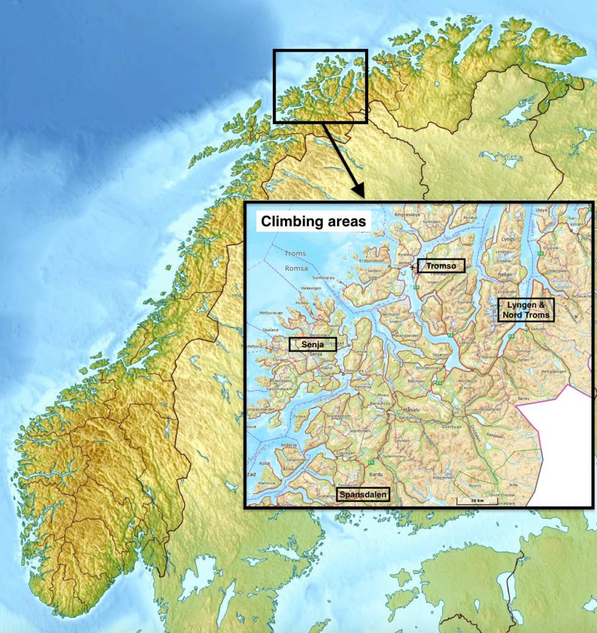 tromsø ਨਾਰਵੇ ਨਕਸ਼ਾ