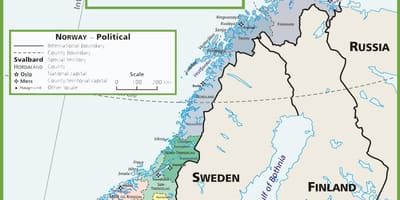 ਨਕਸ਼ਾ ਨਾਰਵੇ ਦੇ ਸਿਆਸੀ 
